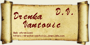 Drenka Vantović vizit kartica